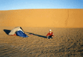 サハラ砂漠横断中　GIF